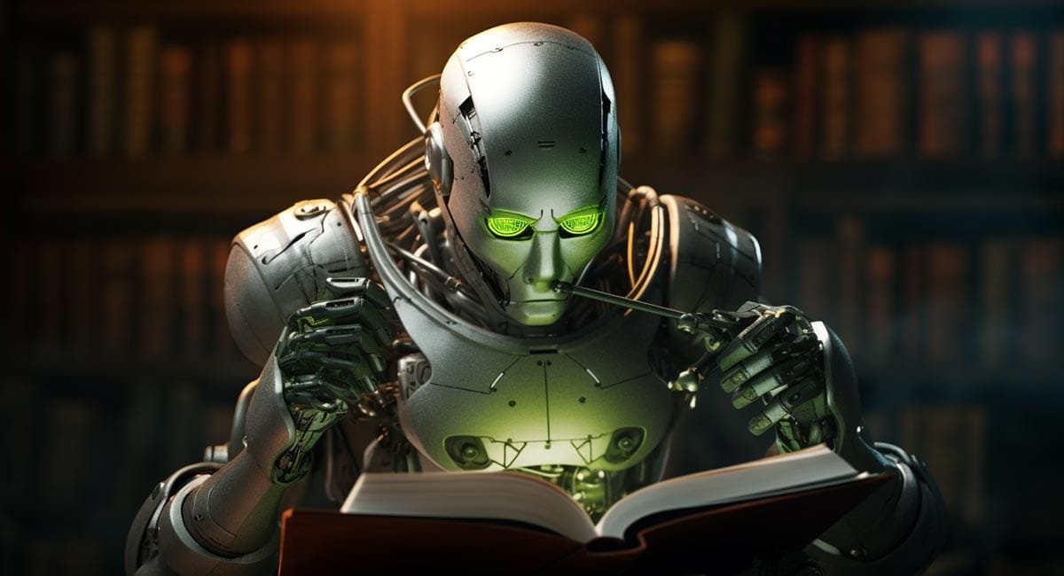 Illustration of a book reviewer